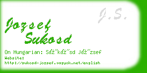 jozsef sukosd business card